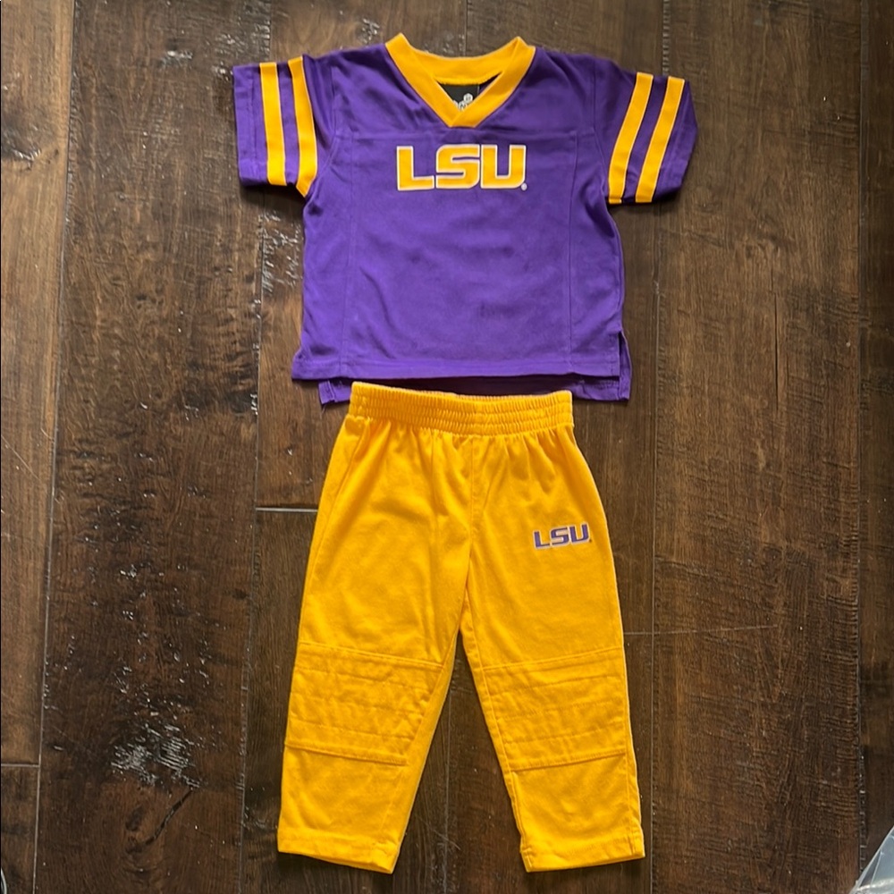 Purple & Gold LSU Tigers Training Camp Jersey and Pants Set